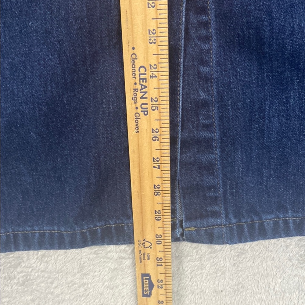 Levis skirt womens 32‎ blue denim jean y2k snap button slit 90s midi - Picture 3 of 7